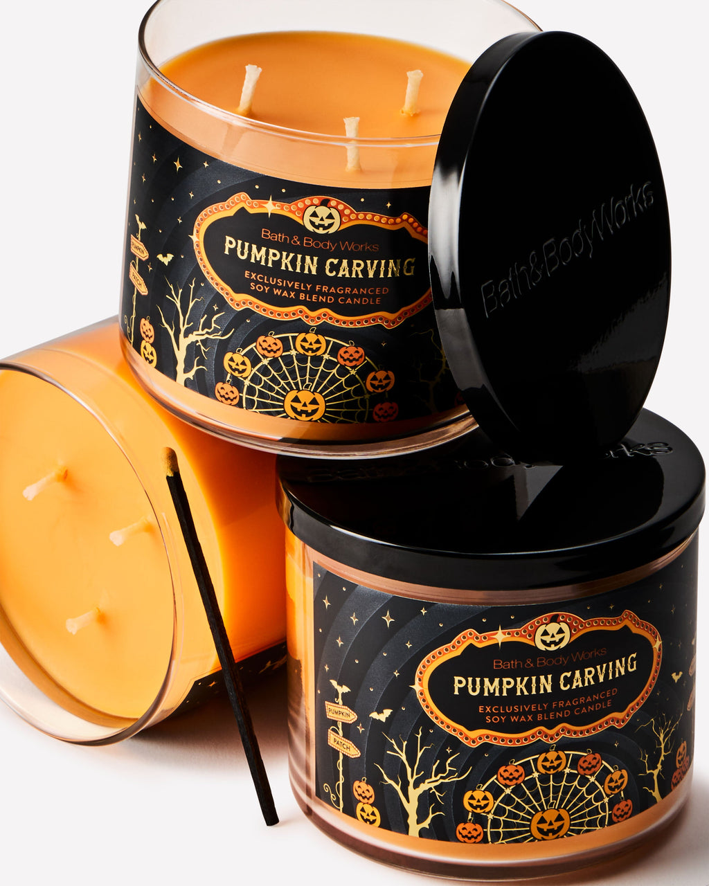 Pumpkin Carving 3-Wick Candle